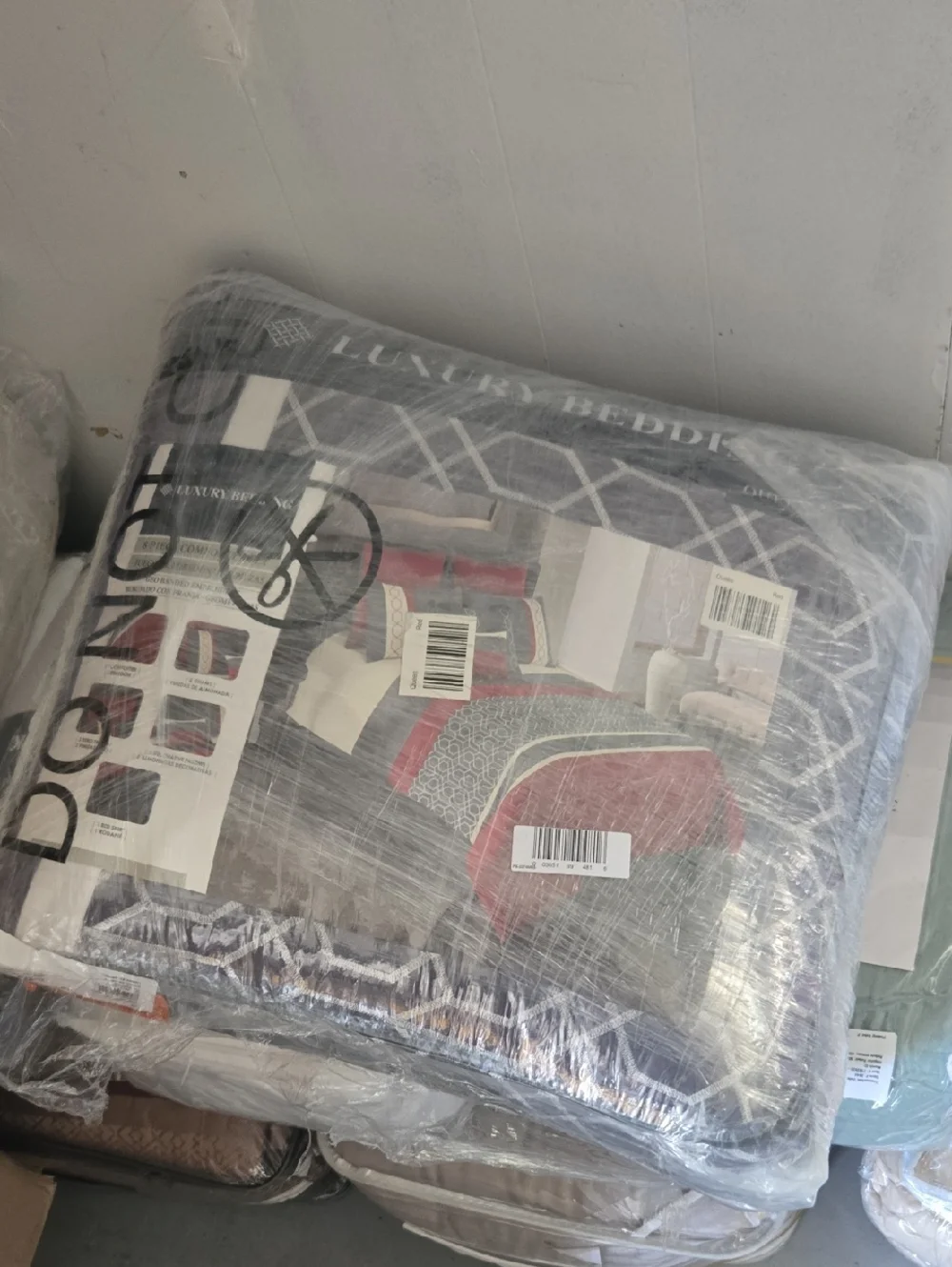 Riverbrook Home Cypress Red 8 Piece Comforter Set - Red/Grey - Queen